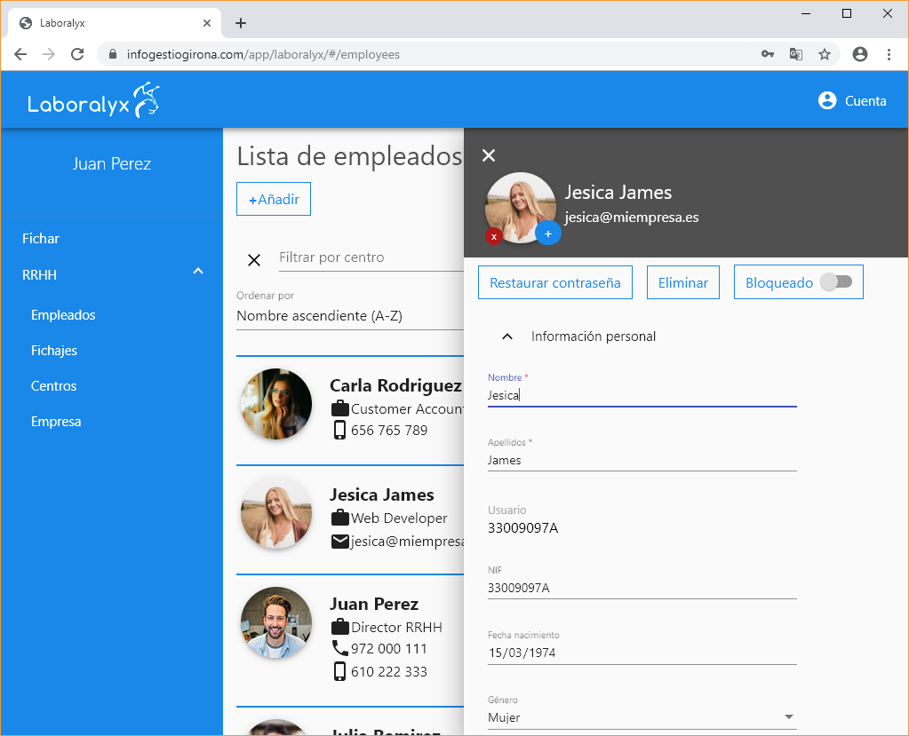 alta empleado