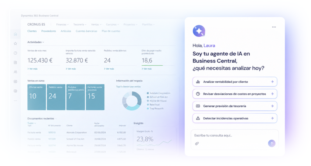 agentes ia business central