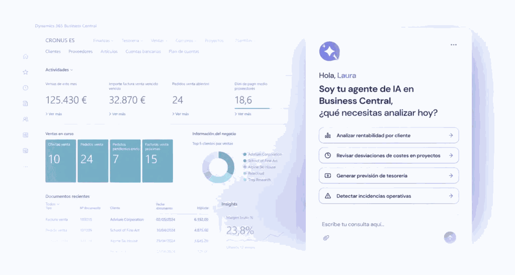 agentes ia business central